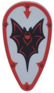 LEGO Oval Shield Netopierí hrad svetlosivá LBG 2586pb011