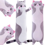 MASKOT, PLYŠOVÁ HRAČKA, DLHÝ MAČIČKA, PUDLIČKA, KLAMÁKA 50cm, HRAČKA, VANKÚŠ, HRUBÝ