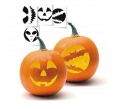 HALLOWEENSKÉ ŠABLÓNY NA VYKRAJOVANIE TEKVINY, sada 10 ks