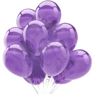 CRYSTAL balóniky transparentné FIALOVÉ profesionálne 10 palcové 20 ks