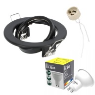 SET držiak halogénovej žiarovky + GU10 LED 7W