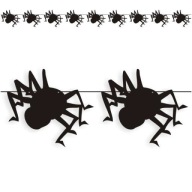 Banner GARLAND Halloween SPIDERS čierny 9 ks