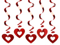 Vŕtacie stuhy Červené srdce Valentín - 5