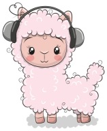 NÁLEPKA NA OKENNÉ SKLO ZRKADLO LAMA ALPACA MUSIC