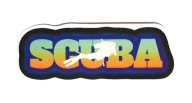 Potápačská nálepka s nápisom SCUBA diver