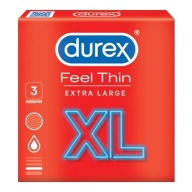 Kondómy Durex FEEL THIN XL, väčšia veľkosť, 3 ks extra zvlhčené