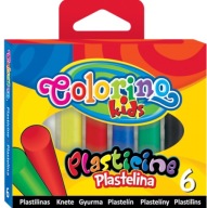 Plastelína COLORINO KIDS okrúhla, 6 farieb