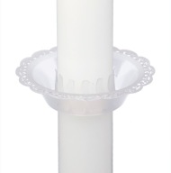Odkvapkávač na sviečku, TRANSPARENTNÝ, 30-42 mm Kryt na sviečku, krst, prijímanie