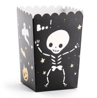 BOO sladkosti popcorn boxy čierne Halloween 6