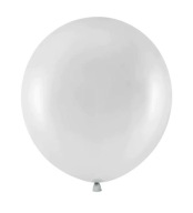 BIELA ​​guľa, XXL balón na balónové girlandy, dekor BIELY GIANT, 45 cm