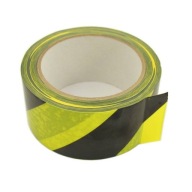 Žlto-čierna samolepiaca výstražná páska 50 mm x 33 m