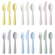 IKEA KALAS Plastové príbory, pastelové, 18 ks