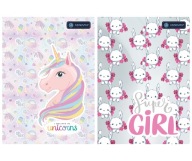 Zápisník A5 16k úzky rad Bunnies/Unicorn