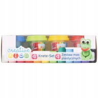 CREATIVE KIDS PLASTIC 4 farby DIY hracie cesto + pokrievka s formičkou