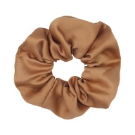 Vlasy scrunchie scrunchie, saténová, boho, hnedá, matná saténová