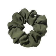 Vlasové elastické scrunchies scrunchies froté matné khaki veľké ako hodváb XXL