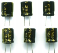 6X elektrolytický kondenzátor 16V 100uF 6,3x7