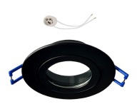 Hermetické halogénové svietidlo IP54 pre LED GU10, čierne, do kúpeľne s podhľadom