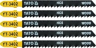 List priamočiarej píly typu T, 8 tpi, na drevo, 5 ks YT-3402 YATO