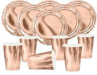 Set Rose Gold taniere poháre na narodeniny
