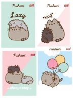 Zápisník A5 32 listov 3-riadkový farebný PUSHEEN Cat 1 ks Unipap