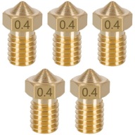 SET 5 x V6 0,4 mosadzná hubica - 3D PRUSA 1,75mm