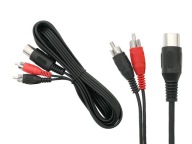 Káblový kábel DIN 5pin zástrčka 2x 2 RCA zástrčka cinch 1,2m adaptér adaptér