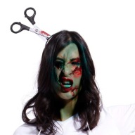 NOŽNICE HLAVA HLAVA HALLOWEENSKÝ HOROROVÝ KROJ