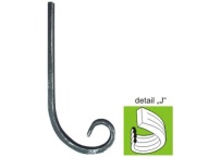 KOVANÝ PRVOK TYP L 70x130, 12x12MM