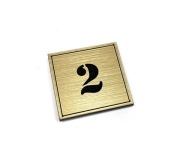 Číslo dverí, zlaté 3 x 3 cm - ľubovoľné číslo!