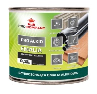PRO ALKID rýchloschnúci alkydový email 0,2l Matná čierna RAL 9005