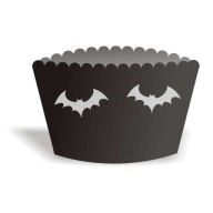 PAPILOTS ozdobné muffiny HALLOWEEN netopiere x6