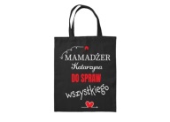 Nákupná taška Cotton Shopper s potlačou čiernej farby ako darček
