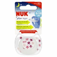 NUK SILIKÓNOVÉ UKLIDŇUJÚCE SOSTIERKY 6-18m STAR NIHGT RUŽOVÁ