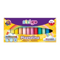 Plastelína pre deti STRIGO 12 farieb: 6 klasických a 6 pastelových