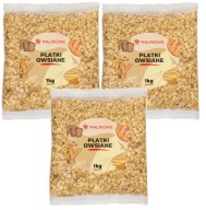 SADA OVSNÝCH VLOČEK 3x1kg ČERSTVÉ PRÉMIOVÉ KVALITY NATURAL