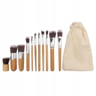 SADA BAMBUSOVÝCH ŠTETEC NA MAKEUP 11 KS + PUZDRO
