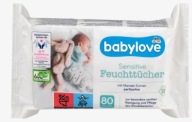 Babylove Sensitive vlhčené obrúsky 80ks mandľové