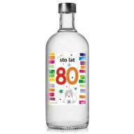 narodeninové etikety k 80. narodeninám ALCOHOL vodka