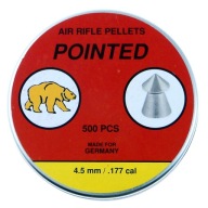 Guľôčky do vzduchovej pištole špicaté, hladký hrot, 0,57 g, kal 4,5 mm, 500 sekúnd