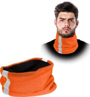 Multifunkčná šatka podšitá fleecom, ORANŽOVÁ