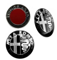 ALFA ROMEO Emblém 74m predné zadné ALU ČIERNA ČIERNA