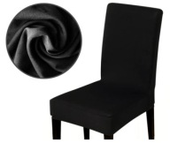 Elastický poťah na stoličku BLACK SMOOTH
