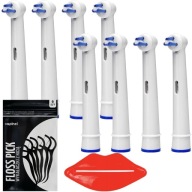 8x HLAVA ORTODONTICKEJ KEFKY ORAL-B + PRÍSLUŠENSTVO