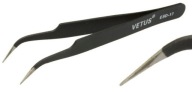 Pinzeta, pinzeta, kovová pinzeta, ESD-17 SMD, široká, diagonálna, 12 cm