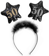 BAND 50 Fifty Black with Stars Stars BIRTHDAY Party