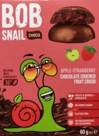 SNAIL Bob Slimák jablkovo-jahodový TORTA 60g v ČOKOLÁDOVEJ ČOKOLÁDKE