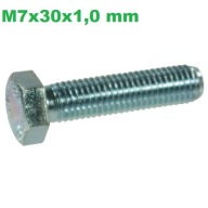Skrutka M7x30 s plným závitom, trieda 8.8, pozinkovaná, 10 ks.