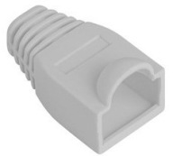 Gumový kryt na zástrčku RJ45, 100 kusov, sivý