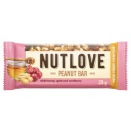 ALLNUTRITION NUTLOVE ARAŠIDOVÁ TYČINKA 30G MED A BRUSNICE BEZ PRIDANÉHO CUKRU